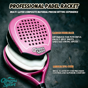 QINGYU <strong>SPORT</strong> 18K Carbon Fiber Padel Racket High Quality Professional Paddle Racket Training Competition in Stock Padel Racket - Product Image 2