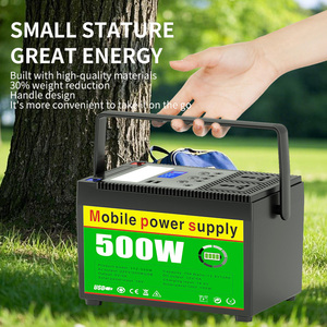 Station d'alimentation portable 500W au lithium 384Wh, générateur solaire à onde sinusoïdale pure, alimentation de secours d'urgence pour le camping, les camping-cars, la maison et l'extérieur - Product Image 2