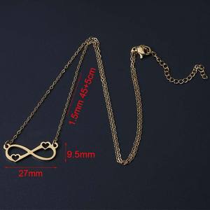 <span class=keywords><strong>Collana</strong></span> a catena infinita da donna in acciaio inossidabile lucidato a specchio in acciaio inossidabile di alta qualità - Product Image 5