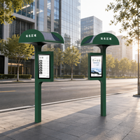 Écran publicitaire solaire autoportant anti-vandalisme 4G 5G pour abri de bus intelligent avec affichage numérique pour centre commercial ZEMSO