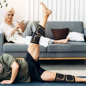 Copper Nylon <b>Knee</b> <b>Brace</b> Breathable Knitted <b>Support</b> For Men Basketball Running Fitness Protection MLXLXXL - Product Image 1