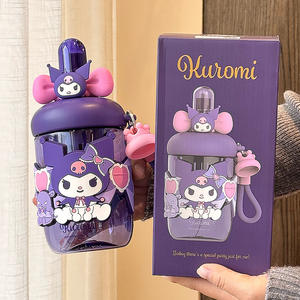 Botella de agua para niños Sanrio Cinnamoroll y My Melody de 500 ml con pajita, taza portátil para beber en la escuela y para uso al aire libre. - Product Image 5