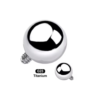 Venta al por Mayor de Bolas de Rosca Externa de Repuesto de Titanio G23 de 2mm-5mm |   Cuentas de Titanio F136 para Accesorios de Piercing Corporal - Product Image 1