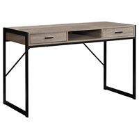 Bureau d'ordinateur moderne FANYIGE modèle 06 de 48 pouces, couleur taupe foncé, personnalisable OEM, table contemporaine pour ordinateur portable, tables consoles en bois