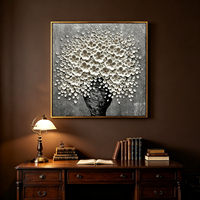 Grande toile texturée Wabi Sabi, art impressionniste, figure abstraite, bouquet de fleurs, peinture à l'huile, peinte à la main, taille personnalisée, décoration murale