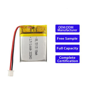 Литиевая батарея Manufacturer 551135 3.7V 180mAh в мягком корпусе, высокотемпературные ионные аккумуляторы для массажеров для тела - Product Image 1