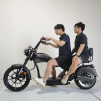Scooter Eléctrico Citycoco de 4000w, 60v40ah, 60 Millas de Autonomía, 50 Mph de Velocidad, Neumáticos Anchos de 17 Pulgadas, Tipo Chopper, con Doble Asiento