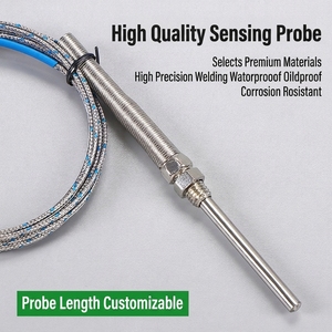 Sonde thermocouple de 50/100/150/200 mm de longueur personnalisable avec fil tressé anti-interférence <span class=keywords><strong>pour</strong></span> extrudeuse, four et machines à plastique - Product Image 5