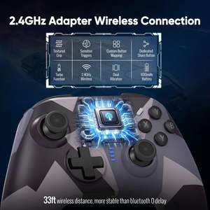 คอนโทรลเลอร์สำหรับ Xbox one, Series X/S, PC, 3.5 มม., 2.4GHz, โหมดมาร์โค/เทอร์โบ/สั่นสะเทือน (สีดำและสีขาว) - Product Image 4