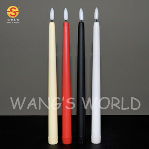 Candele coniche senza fiamma elettroniche candele a LED bianche lunghe in plastica per decorazioni natalizie - Product Image 3