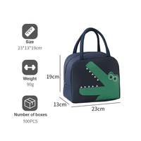 Sac à déjeuner promotionnel personnalisé avec LOGO, motif dessin animé mignon, sac de pique-nique portable en tissu Oxford épais, isotherme, sac à riz, pour le bureau