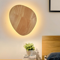 Lampe murale LED en bois au design minimaliste et original pour salon, salle à manger, chambre à coucher