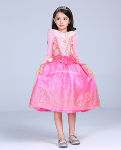 <span class=keywords><strong>Disney</strong></span> principessa bella addormentata Costume di raso Dress-Up per bambine per feste di carnevale - Product Image 4