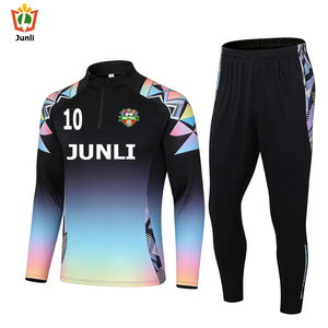 Maglie da allenamento da <span class=keywords><strong>calcio</strong></span> da <span class=keywords><strong>donna</strong></span> con mezza zip in poliestere, antibatteriche, ad asciugatura rapida, tute tecniche da <span class=keywords><strong>calcio</strong></span> per partite e allenamenti - Ingrosso - Product Image 2