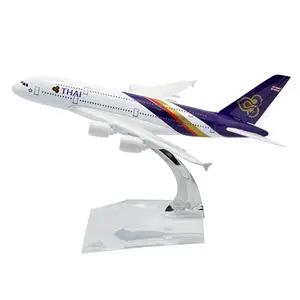 1:400 16Cm Thai Airways Airbus A380โลหะผู้โดยสารเครื่องบิน Civil โหมดเครื่องบิน Die Cast เครื่องบินรุ่น OEM ที่กำหนดเอง