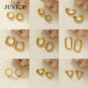 Aros de moda en tendencia, proveedor de joyería de moda hipoalergénica con baño de oro en acero inoxidable a prueba de agua, OEM/OEM. - Product Image 5