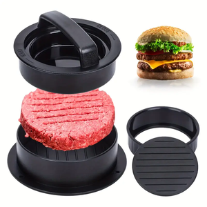 Prensa para Hamburguesas al por Mayor, Molde de Acero Inoxidable Antiadherente para Hamburguesas con 100 Papelitos, Utensilio de Cocina - Product Image 1