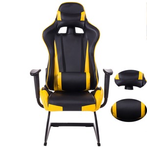 Chaise de bureau ergonomique pour adultes Cadeira <span class=keywords><strong>Gamer</strong></span> en cuir PU de qualité supérieure de style course, logo noir, 330 lb - Product Image 6
