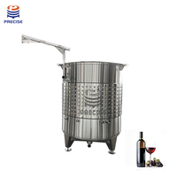 Cuve de fermentation de vin à toit flottant en acier inoxydable, volume variable (2000L-5000L), matériau SS304/SS316, refroidissement par plaques à alvéoles