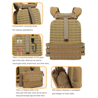 Gilet tactique léger personnalisé MOLLE, doublure en nylon antivol, universel toutes saisons pour la chasse et les activités de plein air, vente en gros