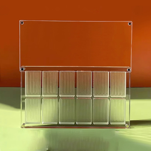 Caja de Pigmentos para Pintura China Tradicional, 12, 24, 36 Compartimentos, Caja de Almacenamiento Vacía Cuadrada Auspiciosa de Acrílico Transparente - Product Image 4