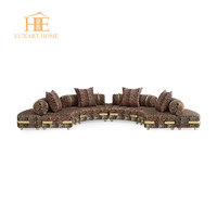 Meubles d'hôtel de haute qualité canapé de salon de luxe canapé simple en tissu imprimé léopard chaise de loisirs