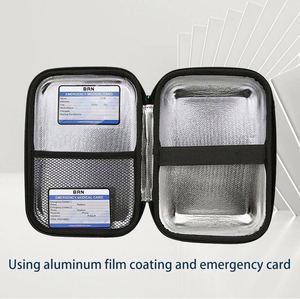 8 Inch Insulated Asthma Inhaler Medicine Travel Bag EVA Carry Case Compatible With Inhaler <b>Spacer</b> Masks Case Only - Product Image 4