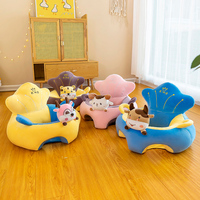 Nouveau style de siège de chaise de canapé pliable mignon en peluche pour enfants, meubles de jeu d'apprentissage de dessin animé, chaise assise pour bébé, vente en gros