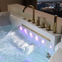 Luxueuse baignoire à jets en acrylique personnalisée à prix de gros bain de massage à remous 2 personnes bain SPA intégré