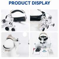Electric 2.5x 3.5x Dental Head Mounted Binocular Magnifier Otolaryngology Surgical Aesthetics L Type Headlight