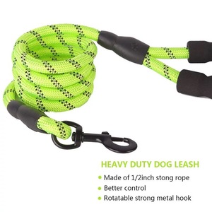 Wholesale Pet <b>Leashes</b> Clasp Climb Variety Color Handsfree Reflective Nylon Braided <b>Rope</b> <b>Dog</b> <b>Leash</b> with Soft Padded Handle - Product Image 4