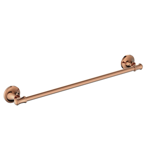 Fancy <strong>Bamboo</strong> Design Wall Mounted Rose Gold Finish Brass Bathroom Hardware Bath <strong>Towel</strong> Holder <strong>Rail</strong> - Product Image 6