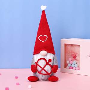 Ornement en peluche en forme de cœur de Cupidon pour la Saint-Valentin, poupée sans visage, Rudolph, gnome, décoration de fenêtre, cadeau décoratif, tendance moderne - Product Image 3