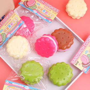 Cabujones de resina de galletas sándwich de colores con reverso plano para álbumes de recortes DIY, comida en miniatura para casas de muñecas, accesorios hechos a mano con pegamento en crema - Product Image 3