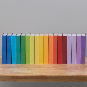 Pelangi warna Solid Prop buku mewah rumah toko dekorasi jendela Cardstock ruang tamu dekorasi buku rumah palsu - Product Image 2