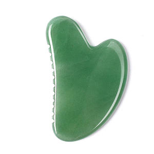 Herramienta de elevación de masaje con piedra de belleza con logotipo personalizado, tablero de Guasha para el cuidado de la piel, dientes en forma de V en el lateral, masajeador de Jade Gua Sha de cuarzo rosa - Product Image 3