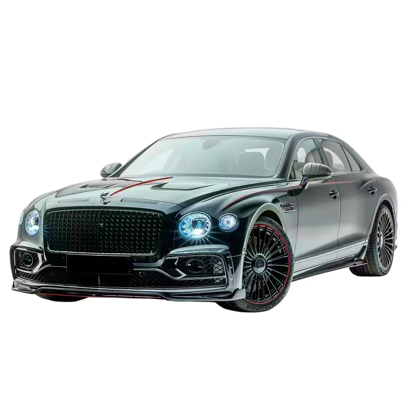 Carbon fiber M-style front and rear lip diffuser side skirts rear spoiler body kit for the new Bentley Flying Spur body kit
