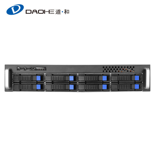 DAOHE 2u Hotswap Rackmount Chassis 8 Bay HDD 3.5"/2.5" Storage Server Case