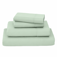 Draps et housse de couette en fibre de bambou 100% certifiée OEKO, 300TC, tissés, taille Queen et King, ultra doux et frais, pour la maison et l'hôtel