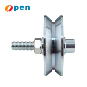 Heavy Duty acciaio puleggia Garage rullo ruota Y/V/U scanalatura cancello scorrevole supporta zinco zincato ruota per uso magazzino - Product Image 5