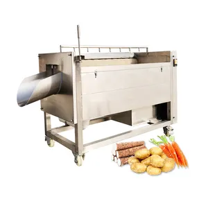 Otomatik manyok yüksek kaliteli taro soyucu makinesi meyve sebze cilt soyucu patates soyma makinesi