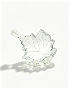High Quality Clear Glass Maple Leaf Liquor Bottle with Cork Stopper Frost &amp; Engraving Options 250ml/500ml for Syrup &amp; <strong>Spirits</strong> - Product Image 6