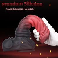 Dildo réaliste en silicone en forme de grand monstre fantastique, pénis d'animal cheval avec ventouse, jouet sexuel géant et souple pour femmes et couples