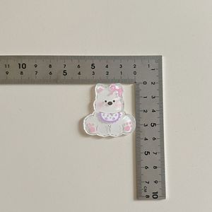 MFan Pastoral Puppy: Nuove Decorazioni in Acrilico con Stampa Cartoon, Fiori in Resina, Accessori <span class=keywords><strong>Fai</strong></span>-<span class=keywords><strong>da</strong></span>-<span class=keywords><strong>Te</strong></span> per Scarpe e Gioielli - Product Image 3