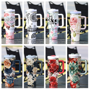 Fournitures de fête personnalisées pour la <span class=keywords><strong>Saint</strong></span>-<span class=keywords><strong>Valentin</strong></span> et la fête des mères, gobelet de 40 oz avec poignée, gobelet avec paille, gobelet à café - Product Image 2