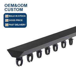<span class=keywords><strong>Rail</strong></span> de <span class=keywords><strong>rideau</strong></span> en V <span class=keywords><strong>sans</strong></span> perçage, <span class=keywords><strong>rail</strong></span> de <span class=keywords><strong>rideau</strong></span> silencieux en alliage d'aluminium ultra-fin avec ruban adhésif - Product Image 1