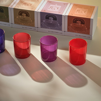 Bocaux à Bougies en Verre en Gros avec Couvercles 8oz 10oz 12oz 16oz Forme Unique à Fond Rond Lustre Luxe pour Décoration d'Intérieur