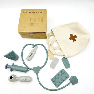 9 piezas al por mayor de silicona juguetes médicos Pretend <span class=keywords><strong>Doctor</strong></span> Toys Set regalo para bebé - Product Image 2