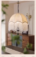 Lampes suspendues pour restaurant et bar, abat-jour en tissu moderne, style rétro, éclairage LED, installation facile pour la maison et les mariages