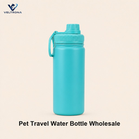 Bouteille d'eau de voyage pour animaux de compagnie avec bouchon à bec verseur, bouteille d'eau portable pour chien anti-fuite avec poignée latérale, plusieurs tailles